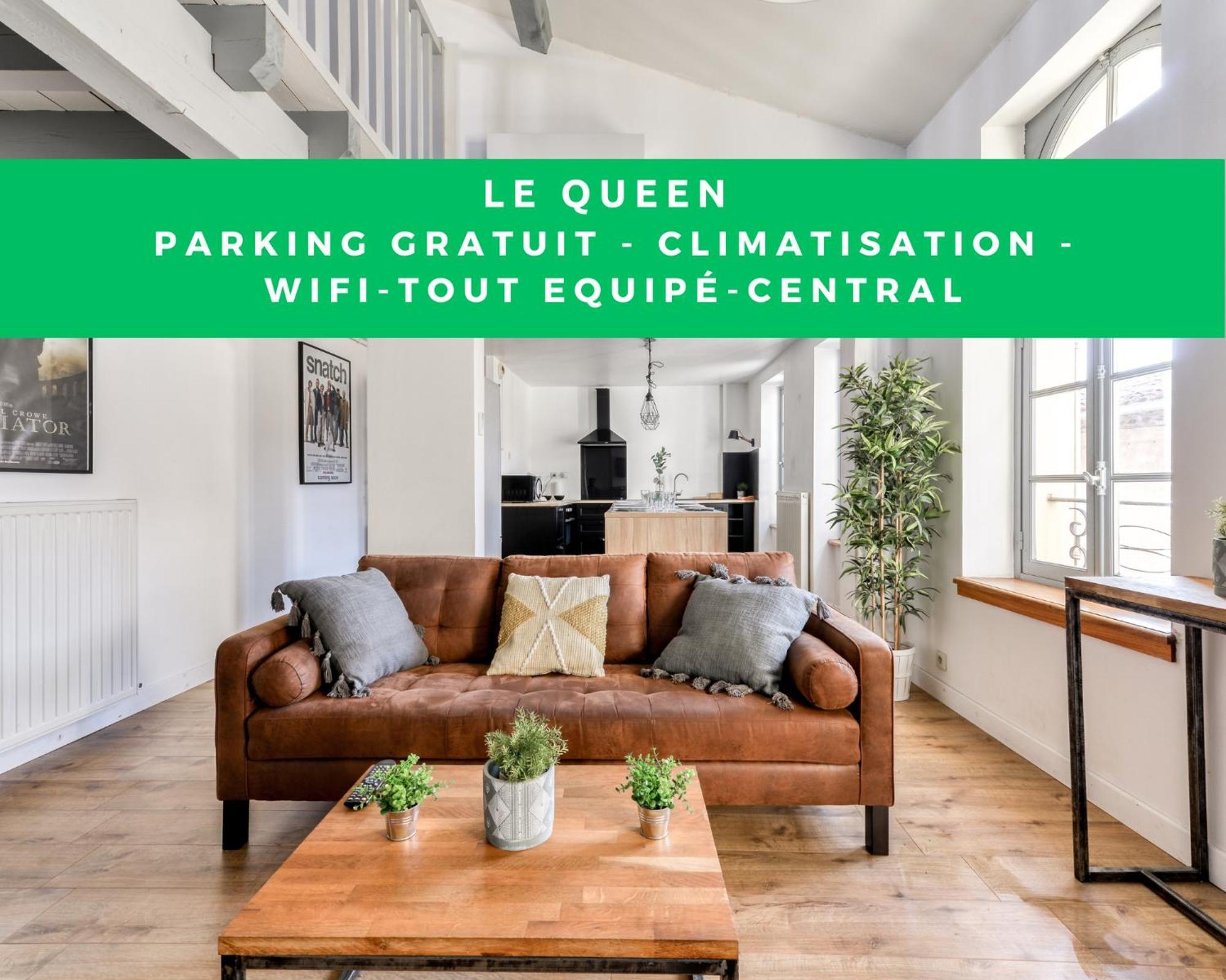 Le Queen - Wifi - Parking Gratuit - Climatisation - - Equipee Carcasona